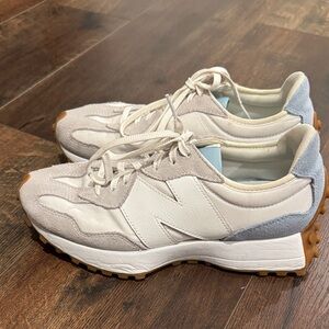 New Balance White and Light Gray Athletic Shoes